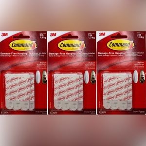 Command 3M General Purpose Medium Refill Strips 3 lb, White, 3 Pack - 27-Strips!